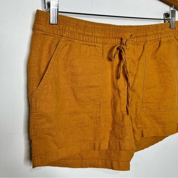 J. Crew factory linen blend shorts mustard yellow size small - Picture 2 of 5